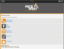 Tablet Screenshot of pacewestpt.com